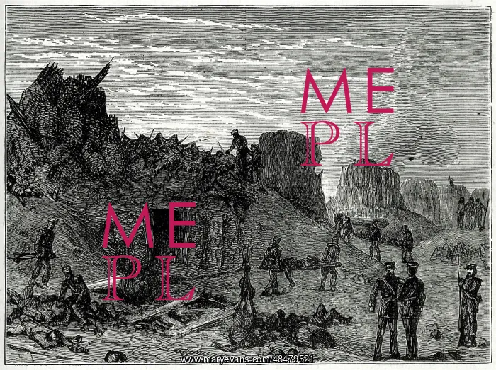 : Interior of the Redan after its Capture, Crimean War : Interior of the Redan after its Capture, Crimean War
