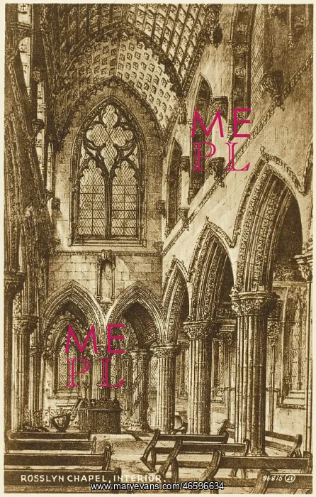 : The interior of Rosslyn Chapel : The interior of Rosslyn Chapel