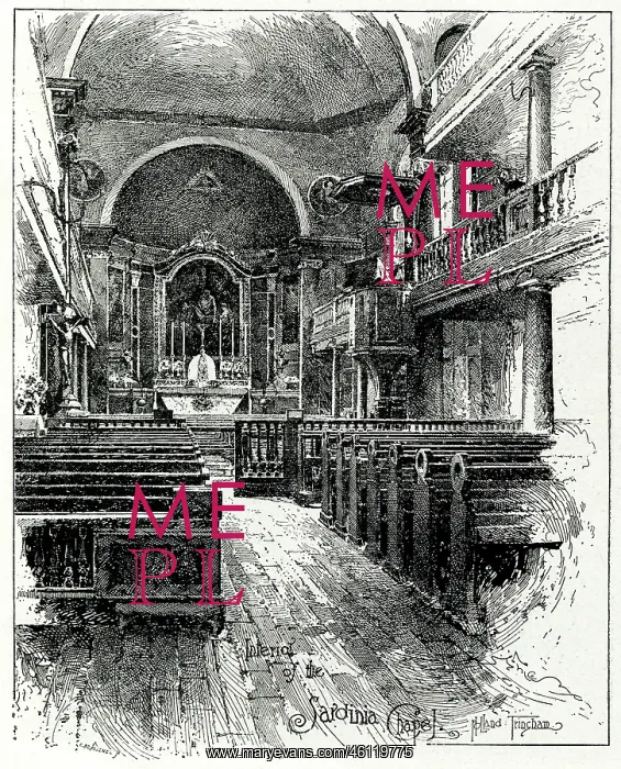 : Interior of the Sardinian Chapel 1897 : Interior of the Sardinian Chapel 1897