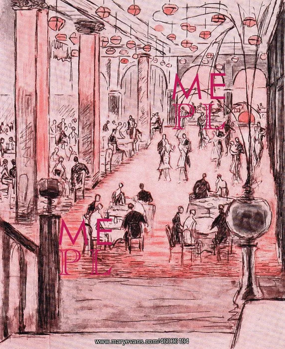  : Interior sketch of Blanchards (Murrays Club), London, 1926
