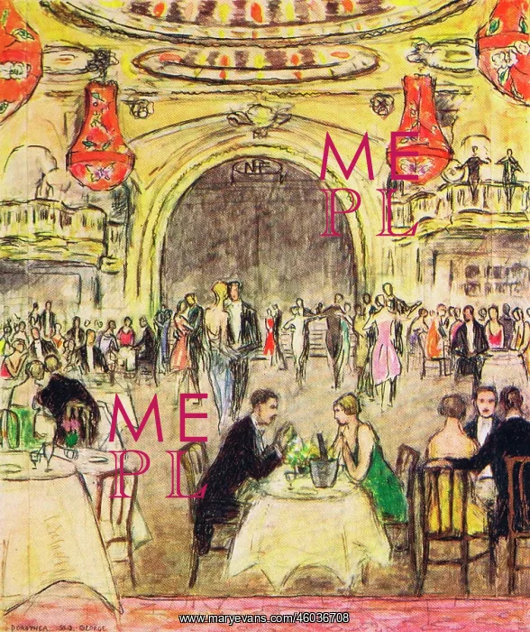 : Interior sketch of New Princes Restaurant, London, 1926 : Interior sketch of New Princes Restaurant, London, 1926