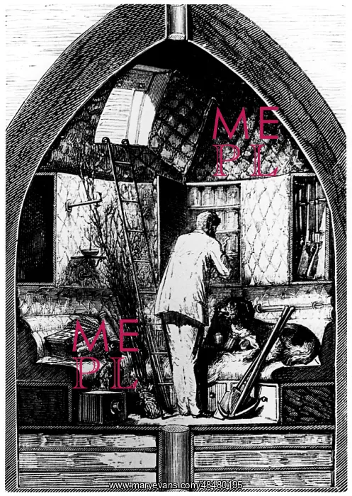 : Interior of the space capsule. From Jules Verne : Interior of the space capsule. From Jules Verne