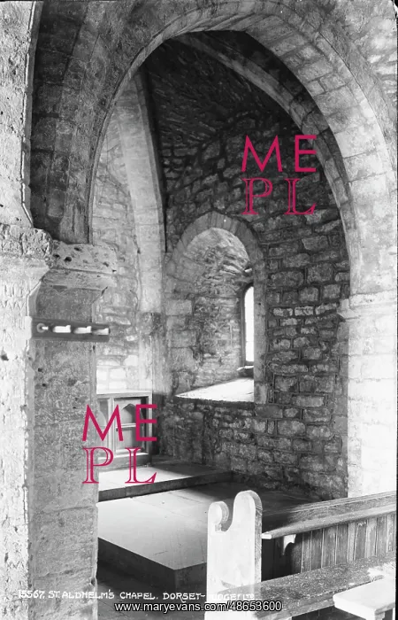 : Interior of St. Aldhelm's Chapel : Interior of St. Aldhelm's Chapel