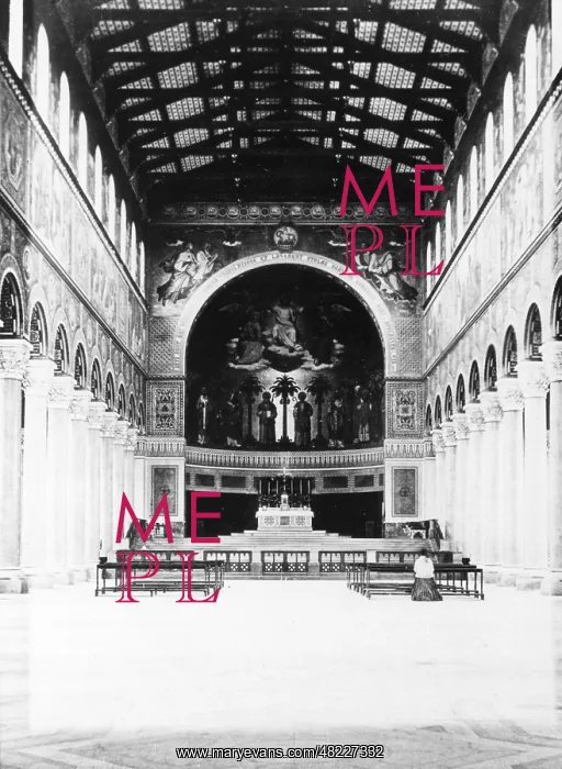 : Interior of the St. Boniface Abbey in Munich : Interior of the St. Boniface Abbey in Munich