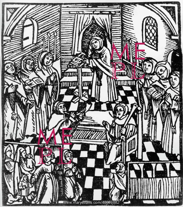 : Interior of a synagogue with allegedly Jewish customs, 1530 : Interior of a synagogue with allegedly Jewish customs, 1530