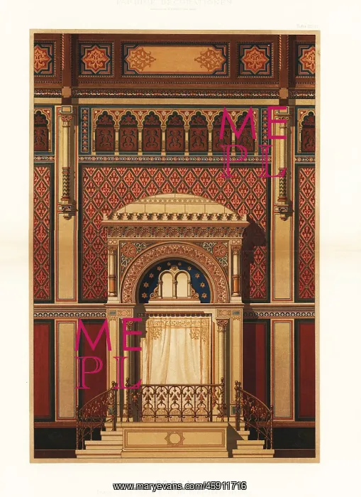 : Interior of the synagogue in Dominicanerstrasse : Interior of the synagogue in Dominicanerstrasse