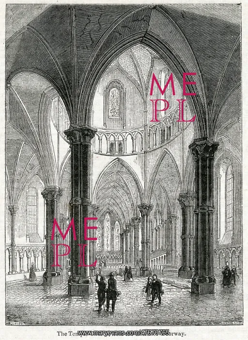 : Interior of the Temple Church, London : Interior of the Temple Church, London