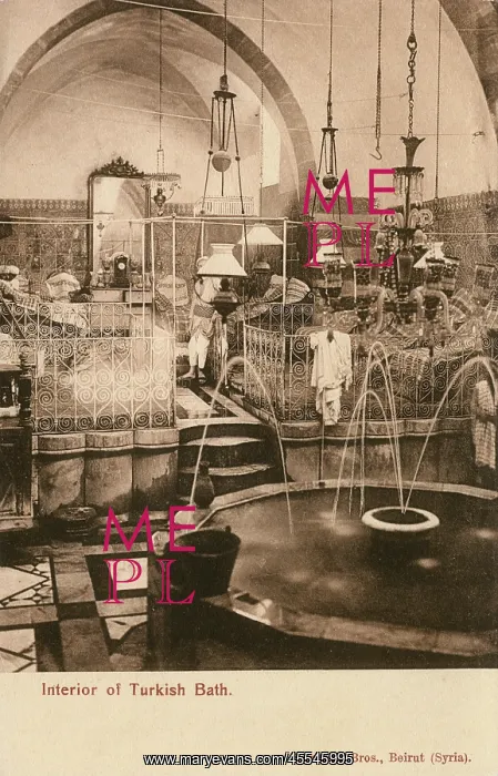 : Interior of the Turkish Baths, Beirut, Lebanon : Interior of the Turkish Baths, Beirut, Lebanon