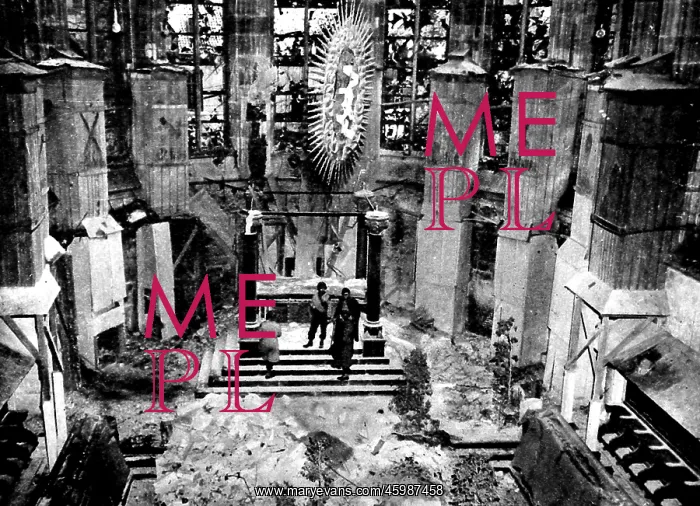 : Interior view of Aachen Cathedral, Germany; Second World War : Interior view of Aachen Cathedral, Germany; Second World War