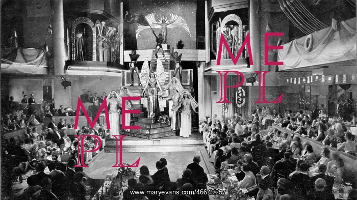 : An interior view of the Bal Tabarin with the show in progres : An interior view of the Bal Tabarin with the show in progres