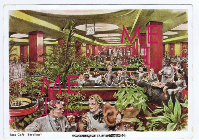 : An interior view of the Cafe Berolina, Alexanderplatz : An interior view of the Cafe Berolina, Alexanderplatz