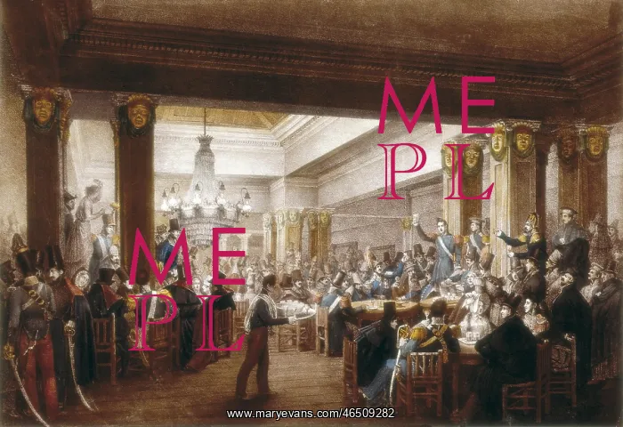: Interior view of cafe Nuevo'. Madrid, s.XIX. Engraving : Interior view of cafe Nuevo'. Madrid, s.XIX. Engraving