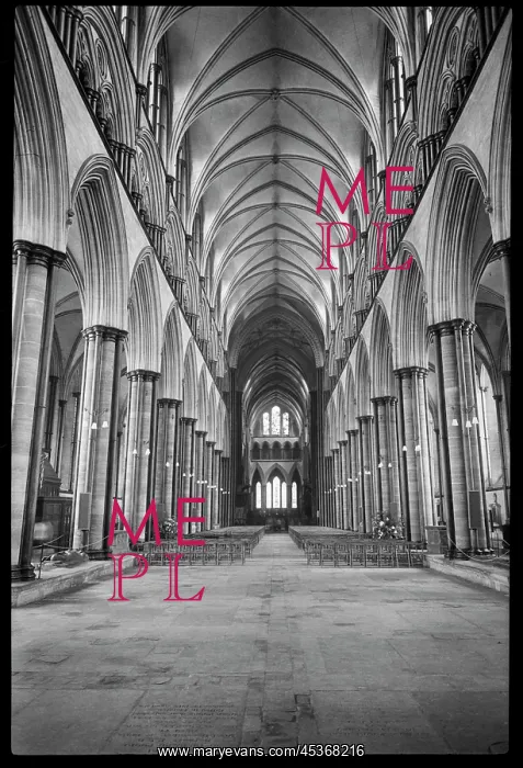 : Interior view of the cathedral nave : Interior view of the cathedral nave