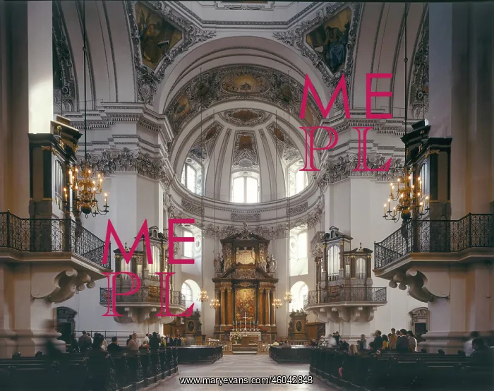 : Interior view of the cathedral of Salzburg