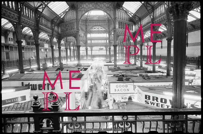 : An interior view of City Markets, seen from a : An interior view of City Markets, seen from a