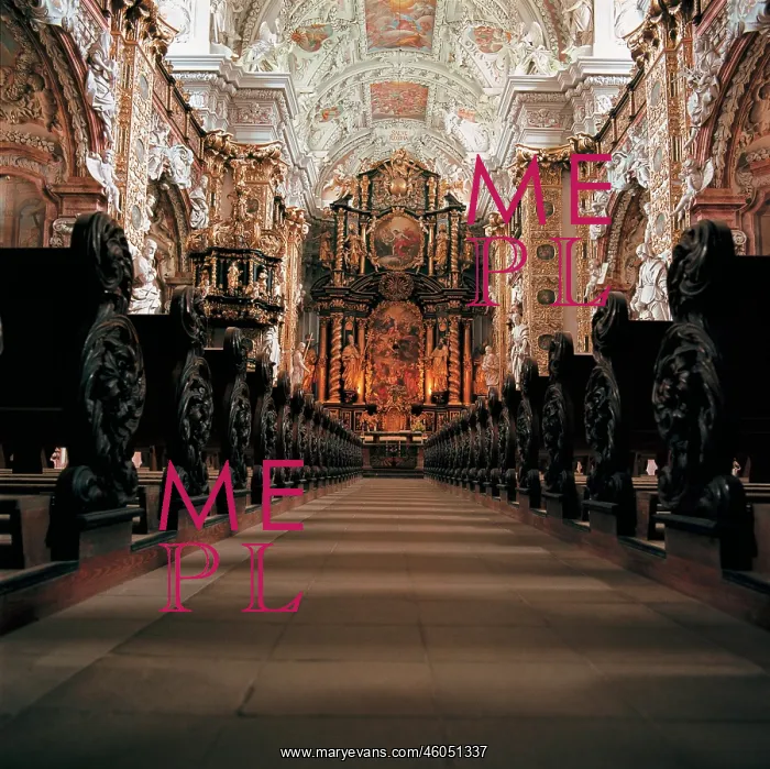: Interior view of the collegiate church : Interior view of the collegiate church