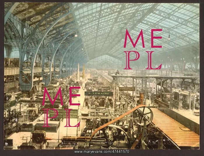 : Interior view of the Gallery of Machines, Exposition univers : Interior view of the Gallery of Machines, Exposition univers