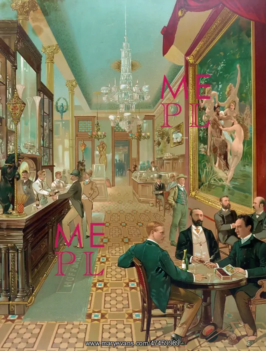 : Interior view of the Hoffman House bar : Interior view of the Hoffman House bar