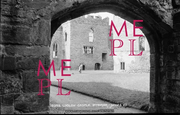 : Interior View of Ludlow Castle : Interior View of Ludlow Castle