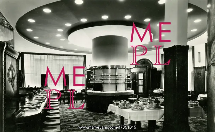: Interior view, Maison Prunier, St James's Street, London : Interior view, Maison Prunier, St James's Street, London