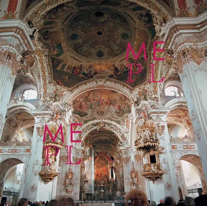 : Interior view of the minster in Einsiedeln : Interior view of the minster in Einsiedeln