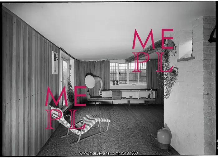 : Interior view of the music room in the converted mill : Interior view of the music room in the converted mill