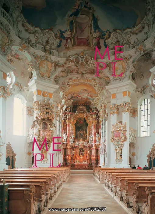 : Interior view of the pilgrimage church Wies : Interior view of the pilgrimage church Wies