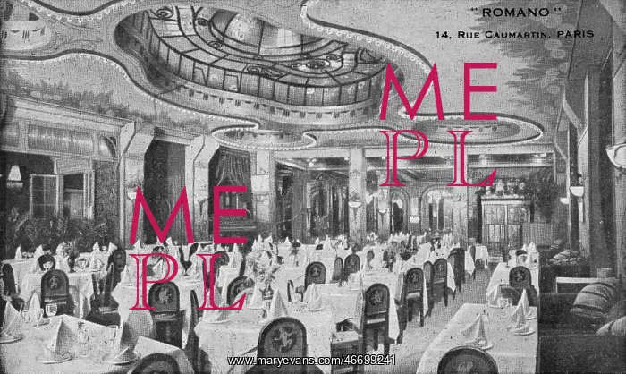 : An interior view of restaurant Romano, Paris : An interior view of restaurant Romano, Paris
