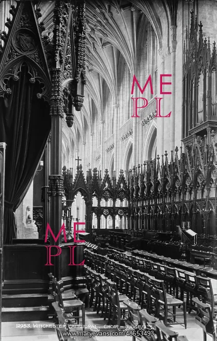 : Interior of Winchester Cathedral Choir : Interior of Winchester Cathedral Choir