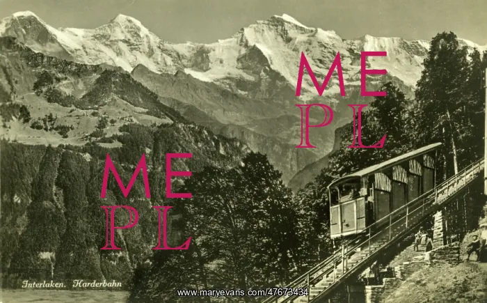 : Interlaken and Harderbahn funicular, Bern, Switzerland : Interlaken and Harderbahn funicular, Bern, Switzerland