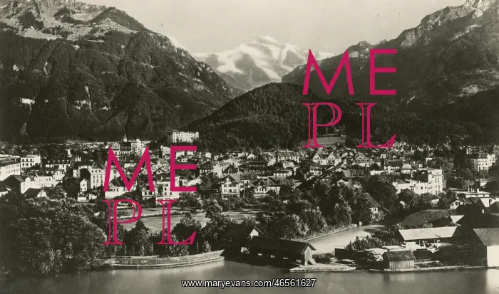 : Interlaken with Jungfrau Mountain in rear : Interlaken with Jungfrau Mountain in rear