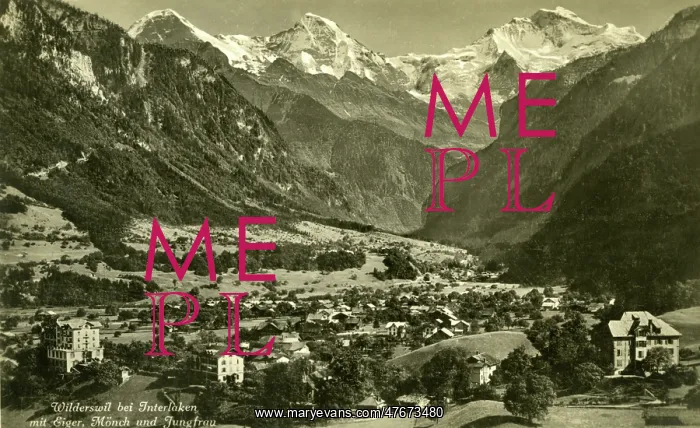 : Interlaken, Wilderswil and mountains, Bern, Switzerland : Interlaken, Wilderswil and mountains, Bern, Switzerland