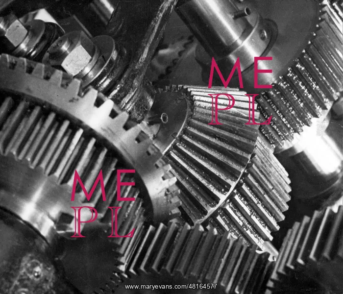 : Gears. Interlocking gears of a machine : Gears. Interlocking gears of a machine