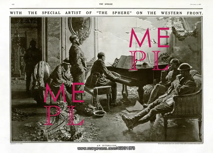 : An Interlude, by Fortunino Matania : An Interlude, by Fortunino Matania