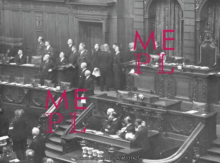 : Interruption of a Reichstag meeting, 1932 : Interruption of a Reichstag meeting, 1932