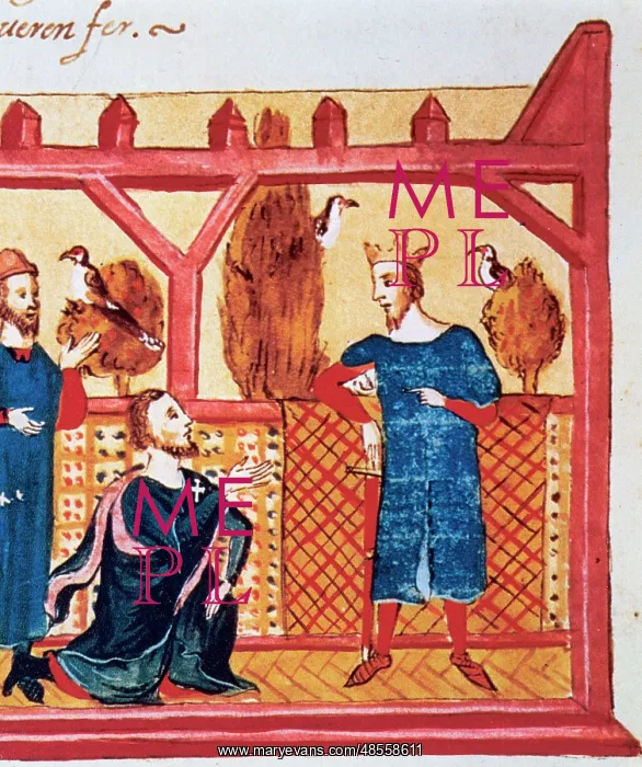 : Interview of Alcaniz, 1232. Miniature : Interview of Alcaniz, 1232. Miniature