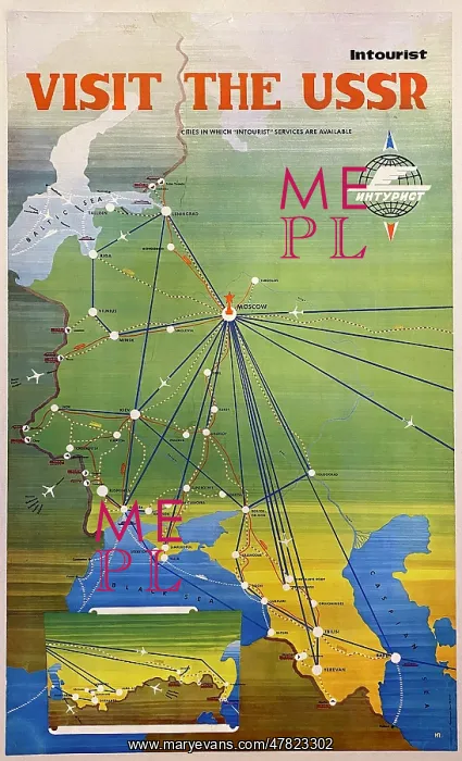  : Intourist poster, Visit the USSR