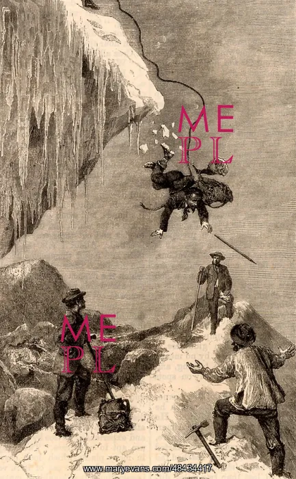 : Intrepid climber jumping over a crack in an ice : Intrepid climber jumping over a crack in an ice