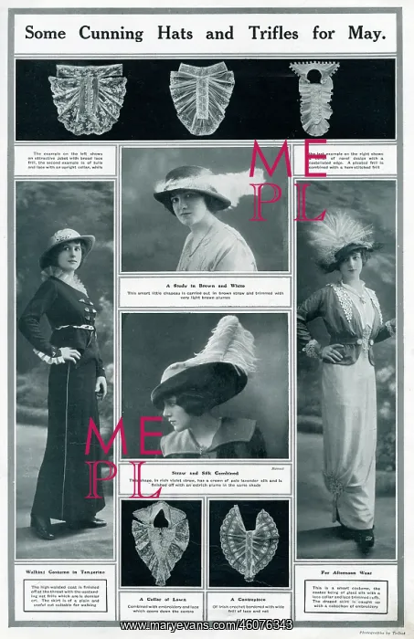  : Intricate laced jabot for May 1913