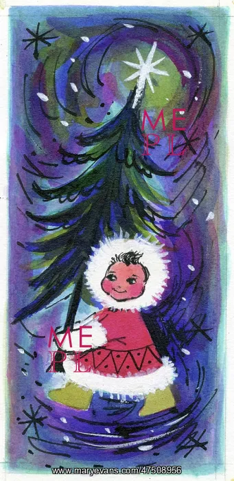  : Inuit child with Christmas tree