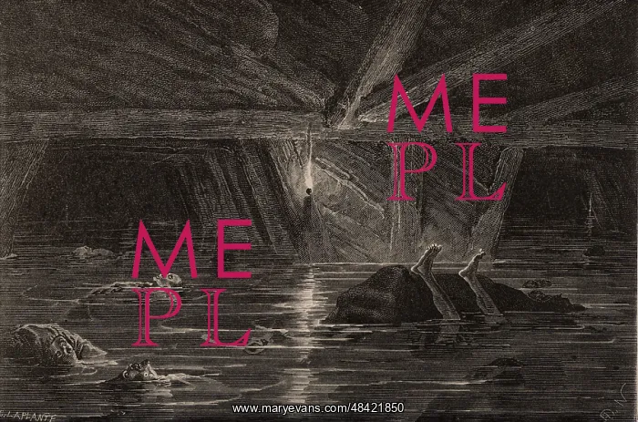 : Inundation in a mine. Flooded mine workings with : Inundation in a mine. Flooded mine workings with