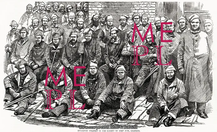 : INVALIDED SOLDIERS 1855 : INVALIDED SOLDIERS 1855