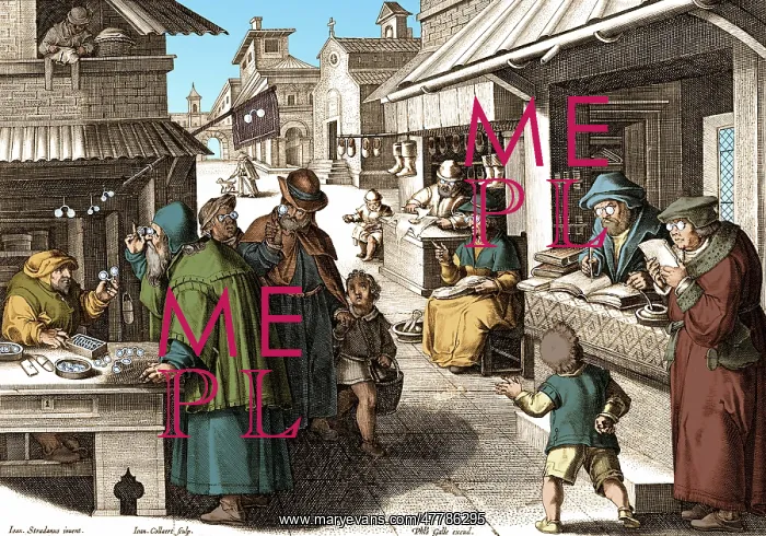: The Invention of Eyeglasses, Nova Reperta, 16th Century : The Invention of Eyeglasses, Nova Reperta, 16th Century