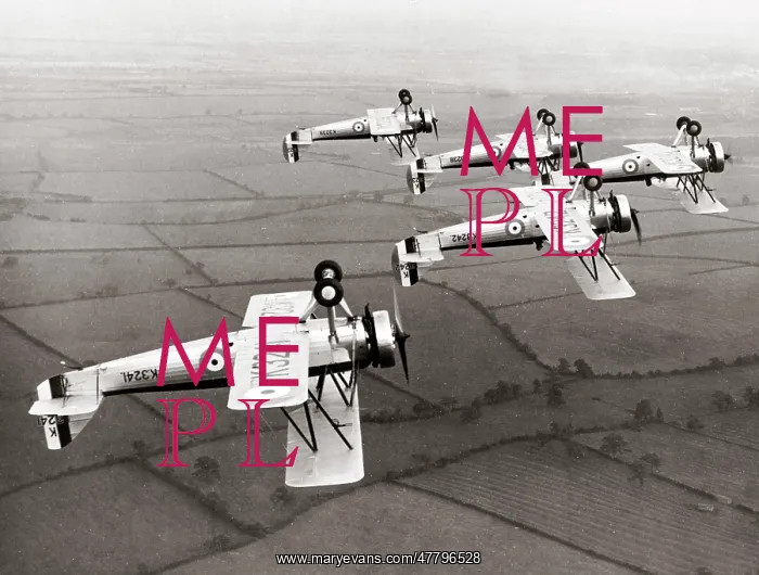 : Inverted flying, RAF Wittering, biplanes, 1933 : Inverted flying, RAF Wittering, biplanes, 1933