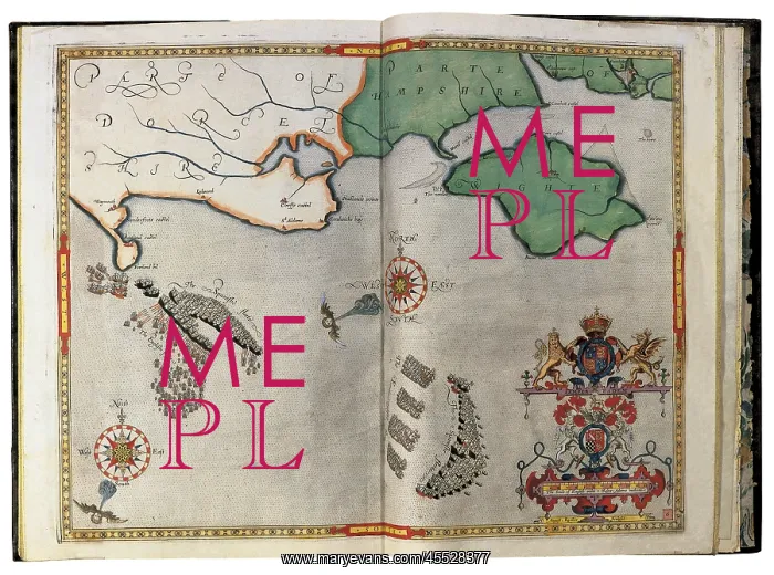 : The Invincible Armada. Map of Robert Adams. Engraving : The Invincible Armada. Map of Robert Adams. Engraving