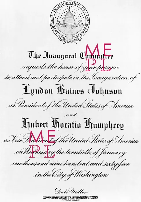 : Invitation to the Inauguration of Lyndon ? : Invitation to the Inauguration of Lyndon ?