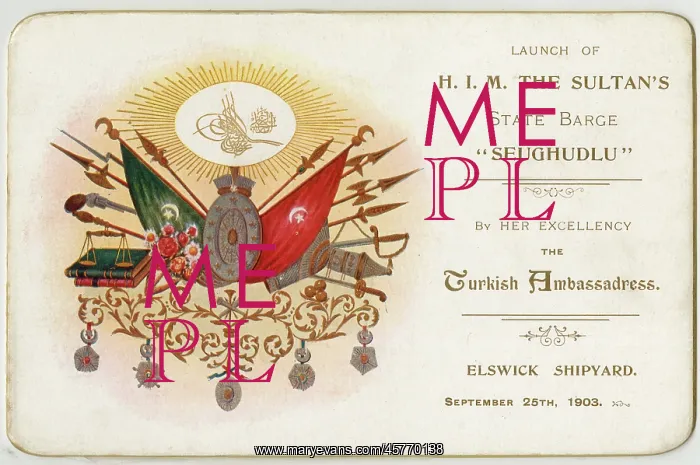: Invitation to the Launch of Turkish State Barge Seughudlu : Invitation to the Launch of Turkish State Barge Seughudlu