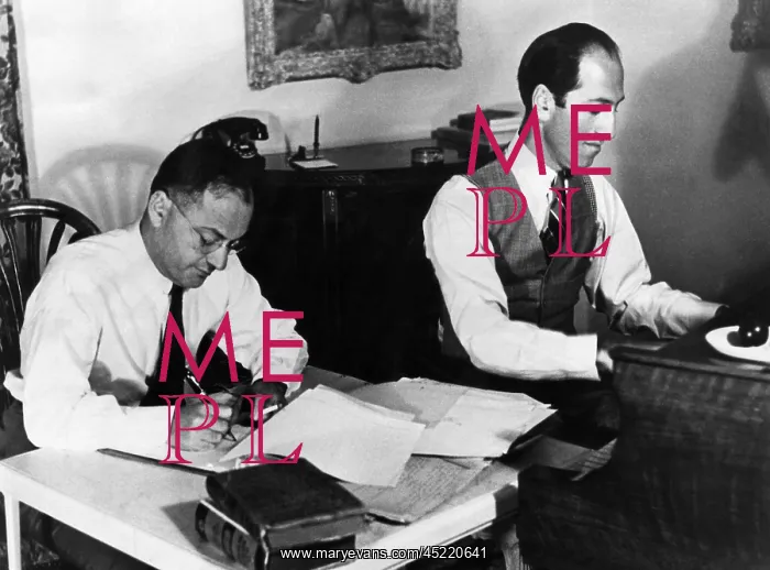 : Ira and George Gershwin at work on a film ? : Ira and George Gershwin at work on a film ?