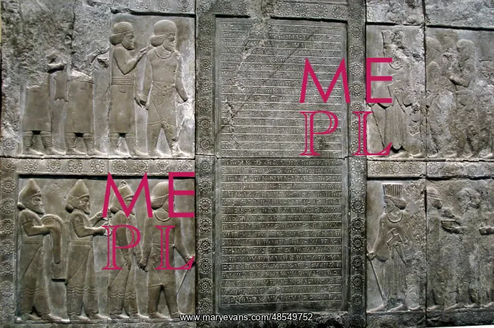 : Iran. Persepolis. Palace of Darius I. Relief and cuneiform i : Iran. Persepolis. Palace of Darius I. Relief and cuneiform i