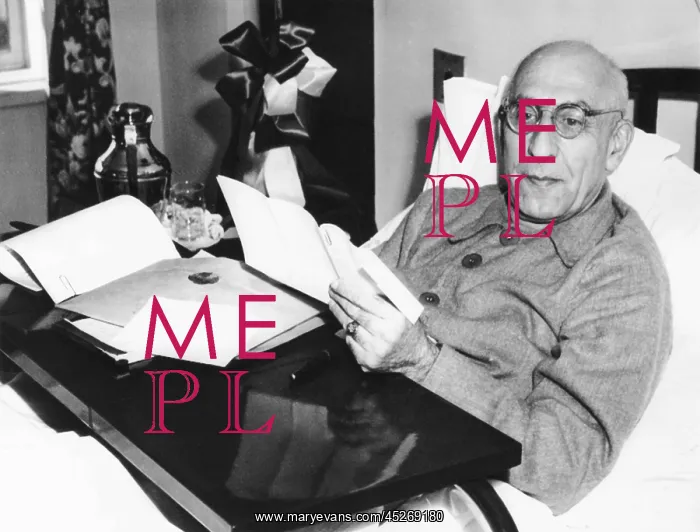 : Iranian premier Mohammed Mossadegh in his suite : Iranian premier Mohammed Mossadegh in his suite